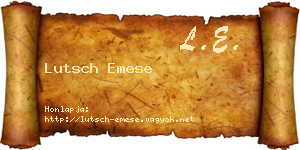 Lutsch Emese névjegykártya
